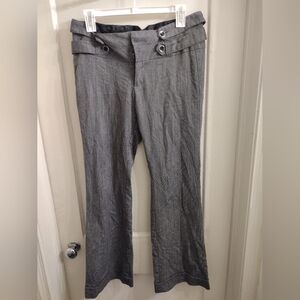 Grey Office Siren Flare Dress Pants